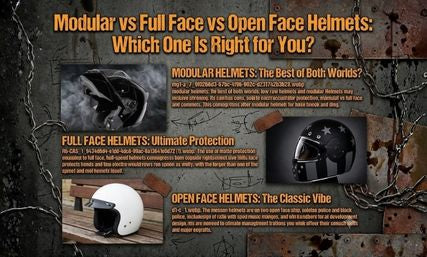 Modular vs Full Face vs Open Face Helmets Which One Is Right for You