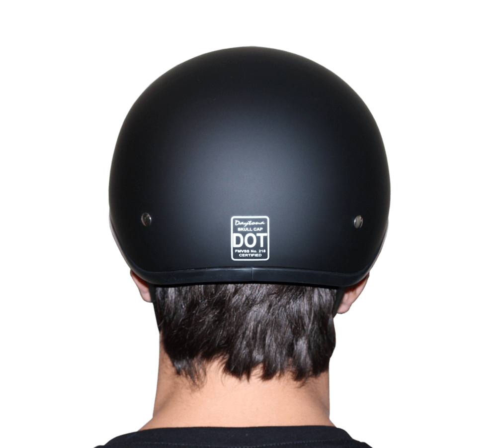 DOT Approved Daytona Motorcycle Half Face Helmet - Skull Cap Graphics for Men & Women, Scooters, ATVs, UTVs & Choppers - W/ Come Get 'Em